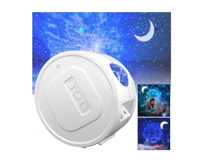 Luminária de Mesa Opus Galaxy Projetor 7,5 Watts Branco Céu Estrelado Ø152x64mm OPS 81232