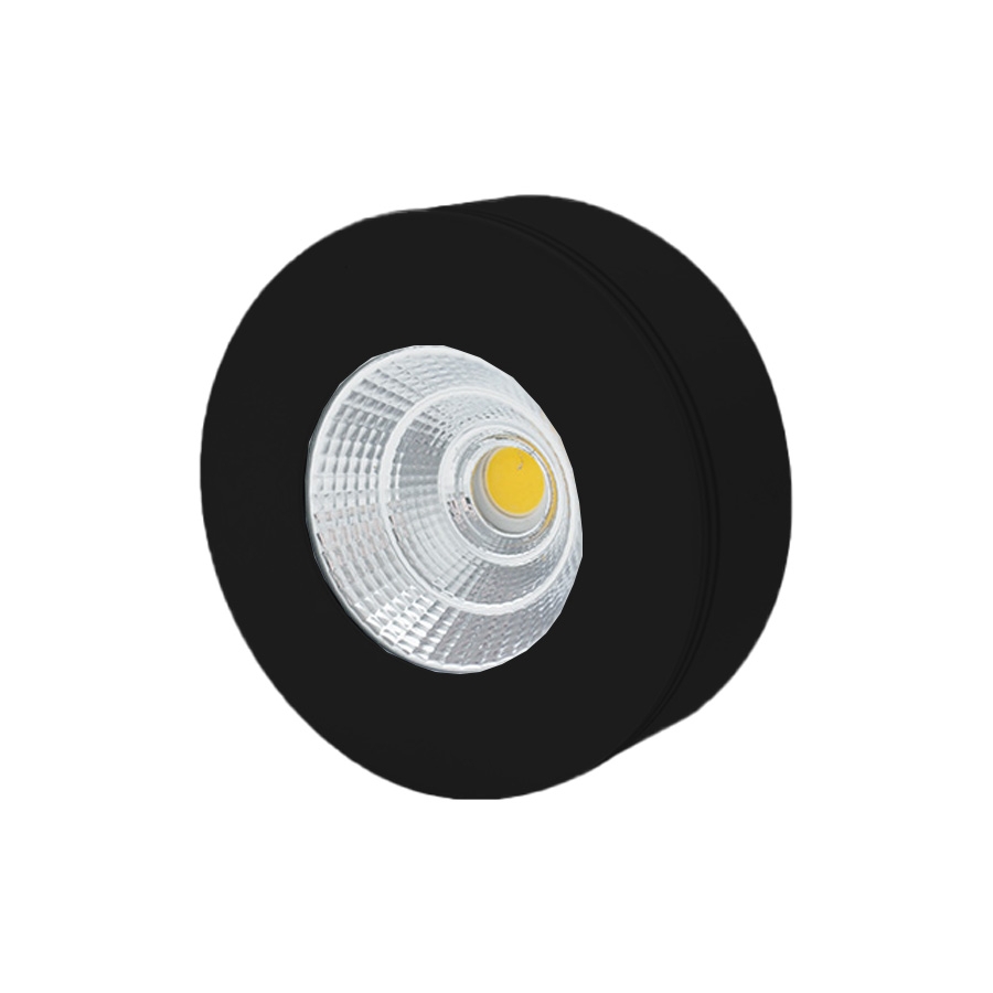 Spot Sobrepor Opus LED 5 watts 3000K Preto Ø62x26mm OPS 82598