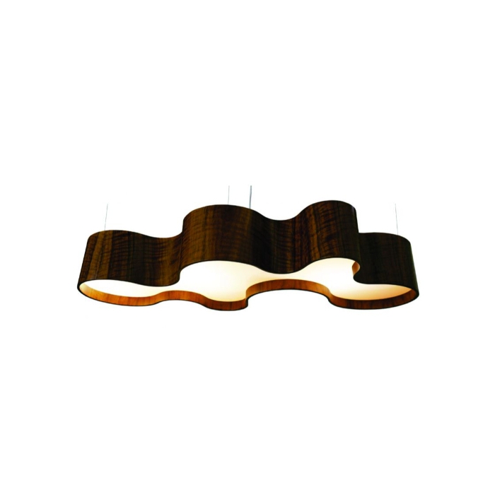 Pendente Fox Lustres Madeira Semi Cilíndrico 8L E27 210x1450x650mm 4000