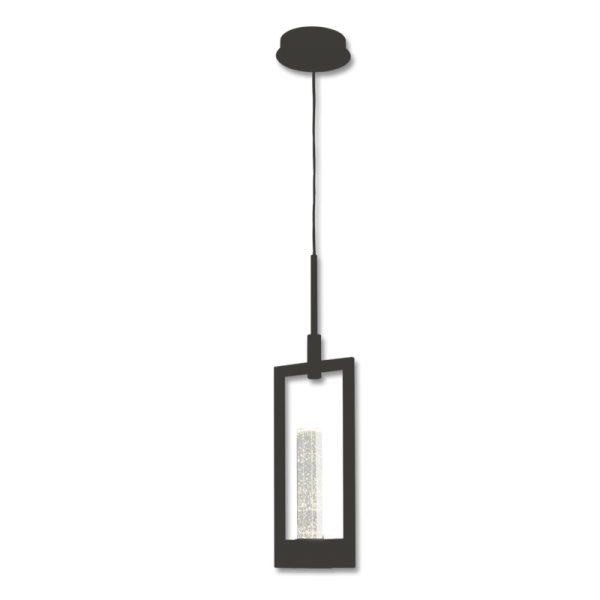 Pendente Starlux Marche Preto Fosco 7 watts 2700K 180x420mm GSL002BK