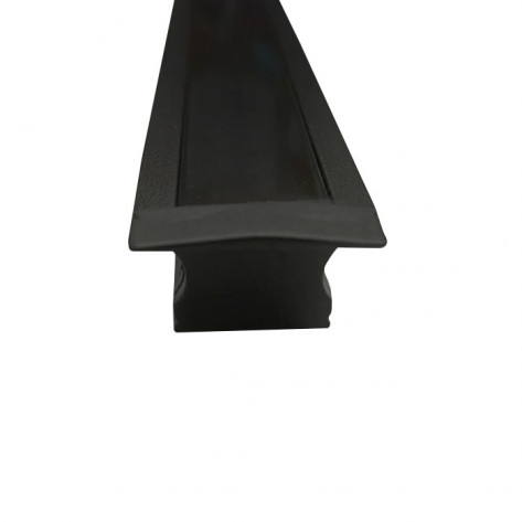 Perfil Embutido Sob Medida MK Iluminação 25x15mm LENTE PRETA (Somente Perfil) ALP03