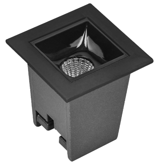 Spot Embutir Opus LED Soul 2 watts 2700K IRC90 30° IP20 44x44mm Preto OPS 83816