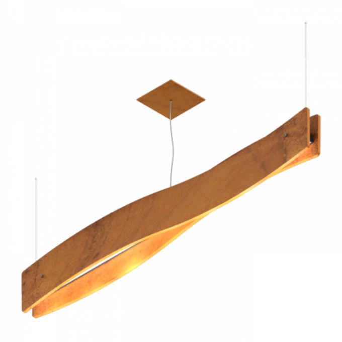 Pendente Fox Lustres Madeira Scala 21 watts 3000K Bivolt 200x1200x60mm 369