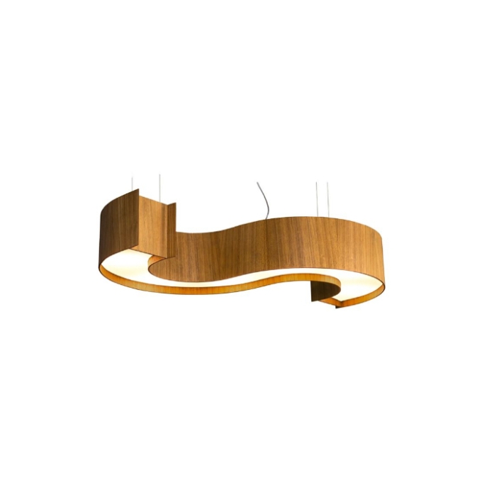 Pendente Fox Lustres Madeira Semi Cilíndrico 6L E27 210x1200x800mm 490