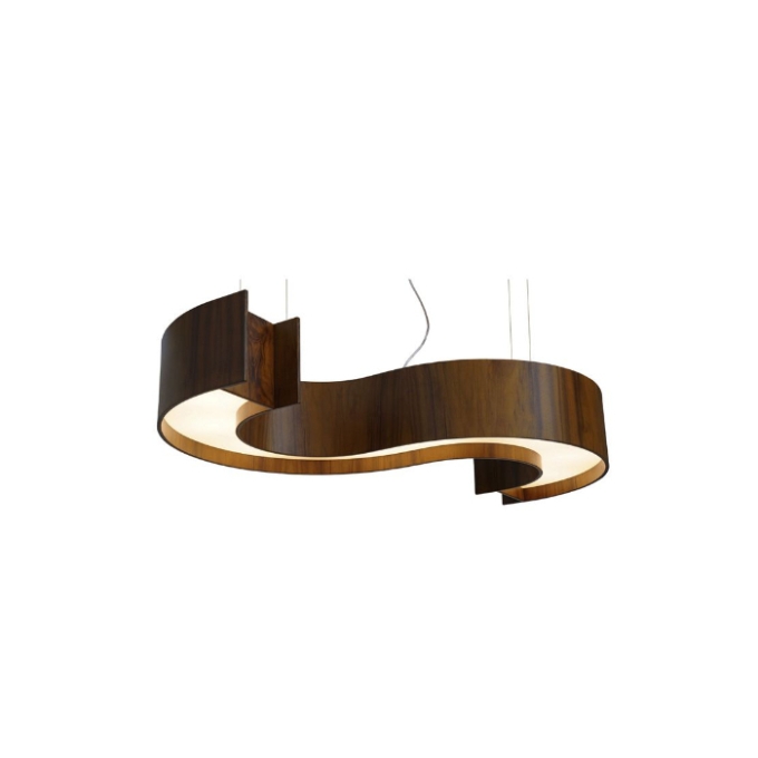 Pendente Fox Lustres Madeira Semi Cilíndrico 6L E27 210x1200x800mm 490