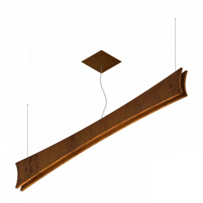 Pendente Fox Lustres Madeira Scala 21 watts 3000K Bivolt 150x1200x60mm 366