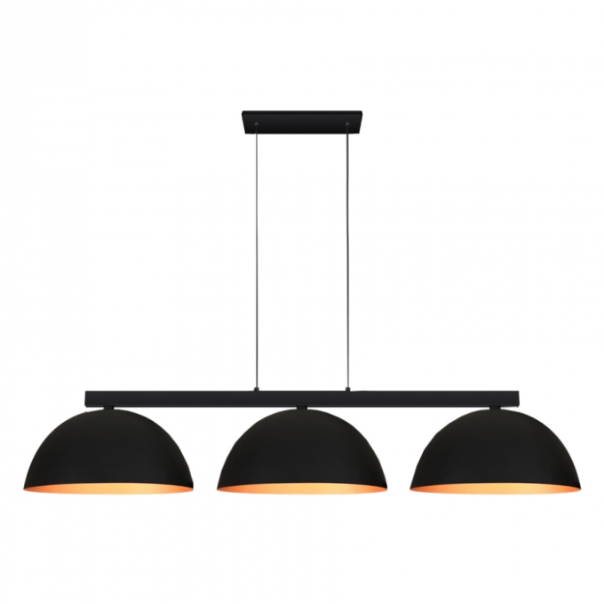 Pendente TKS Levi Triplo Meia Esfera 3L E27 1210x370x2000mm 1719