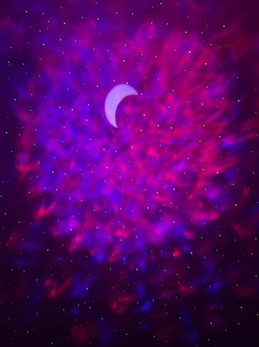 Luminária de Mesa Opus Galaxy Projetor 7,5 Watts Branco Céu Estrelado Ø152x64mm OPS 81232