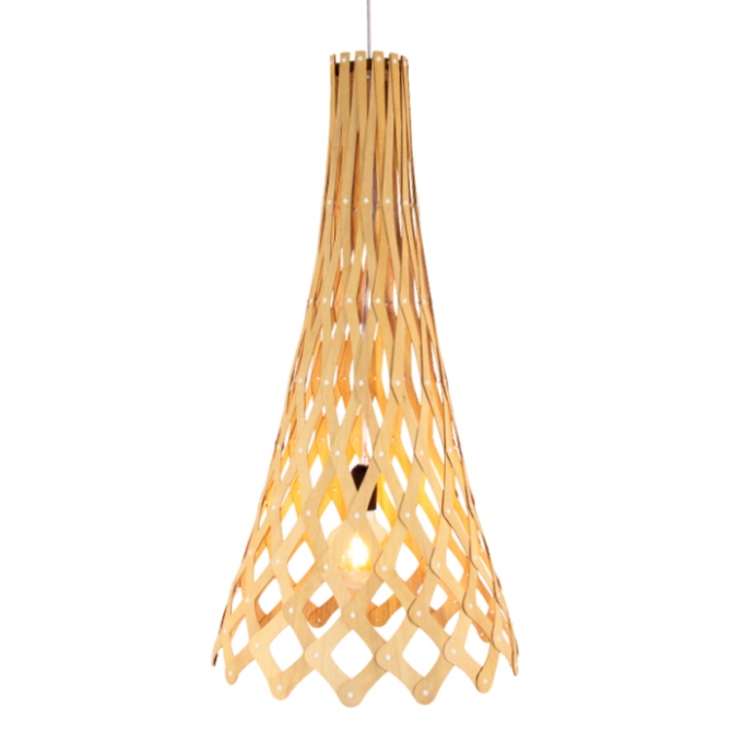 Pendente Fox Lustres Madeira Raizen 1L E27 Ø400x800mm 340