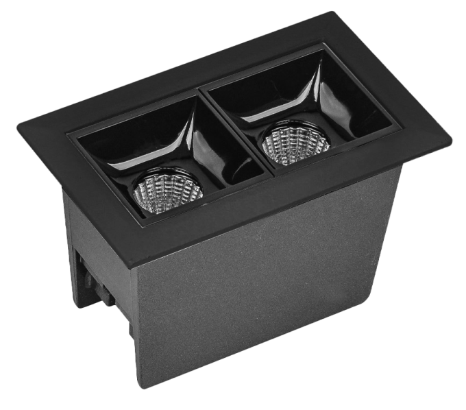 Spot Embutir Opus LED Soul 4 watts 2700K IRC90 30° IP20 74x44mm Preto OPS 83823