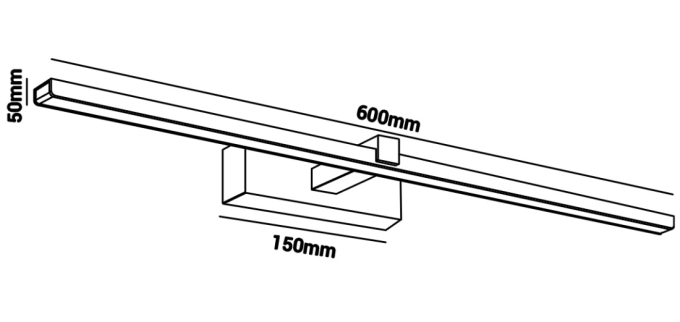 Arandela Opus LED Aquila 12 watts 4000K Bivolt IP44 600mm Branco OPS 37974