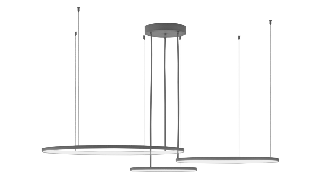 Pendente Montare Anello Plus Triplo 75,5 watts Ø900x700x500mm 130975