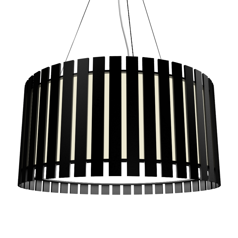 Pendente Accord Cilíndrico Ripado 44 watts 2700K Bivolt Ø600x220mm 1093LED