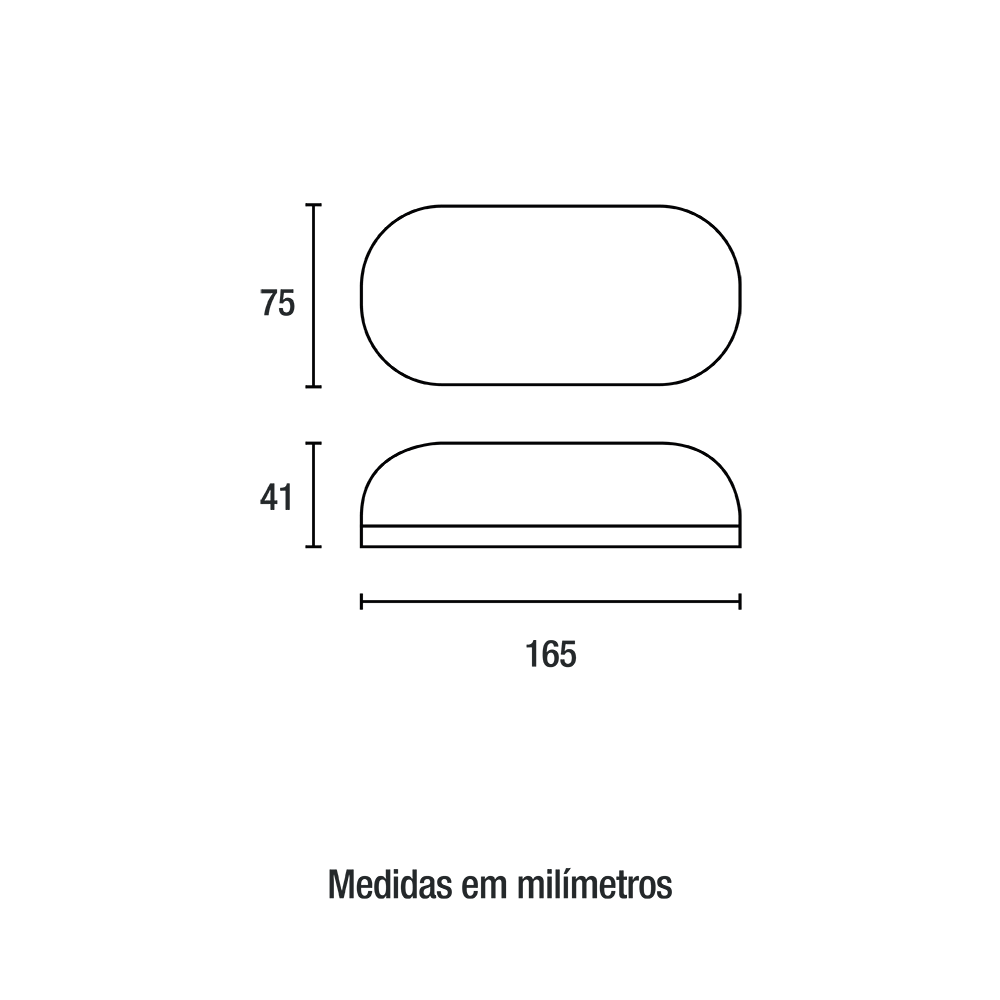 Arandela Tartaruga Preta Blumenau 8 watts 3000K Bivolt 165x75x41mm 15083016