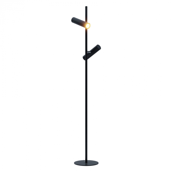Luminária De Piso Montare Round Slim Dupla Articulada 2L Mini Dicroica MR11 220x200x1400mm 252140