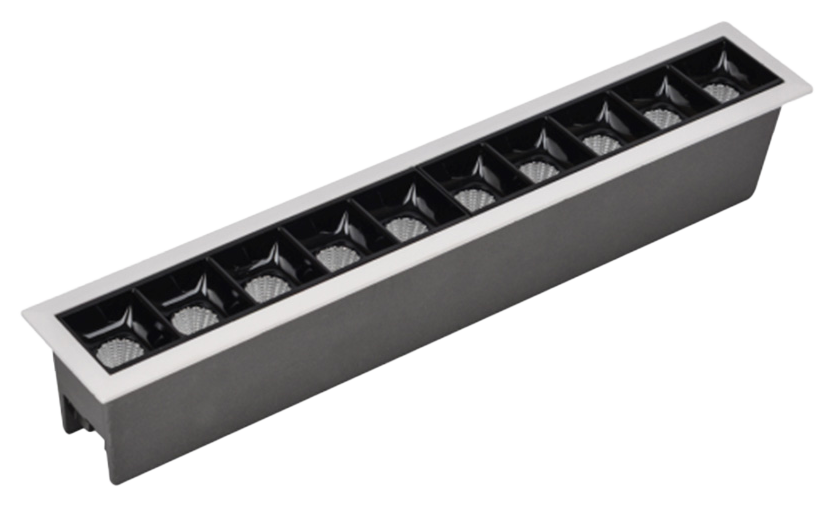 Spot Embutir Opus LED Soul 20 watts 2700K IRC90 30° IP20 280x44mm Branco e Fundo Preto OPS 83786