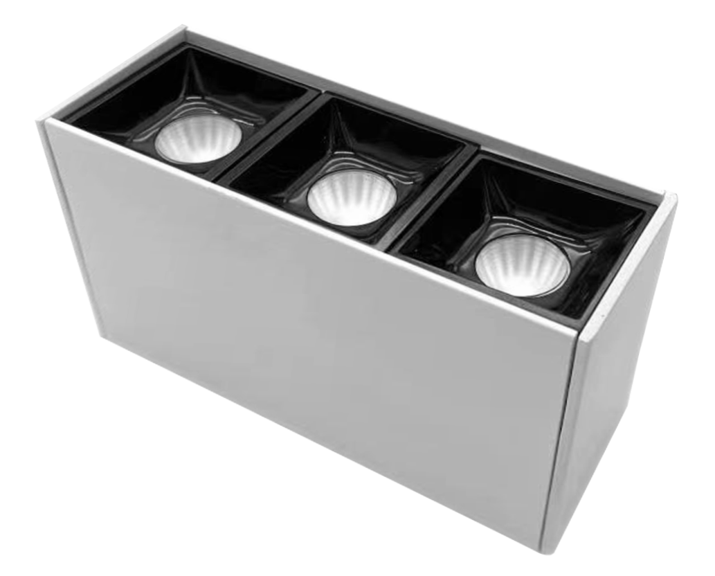 Spot Sobrepor Opus LED Soul 6 watts 2700K IRC90 30° IP20 94x70x34mm Branco Fundo Preto OPS 83854