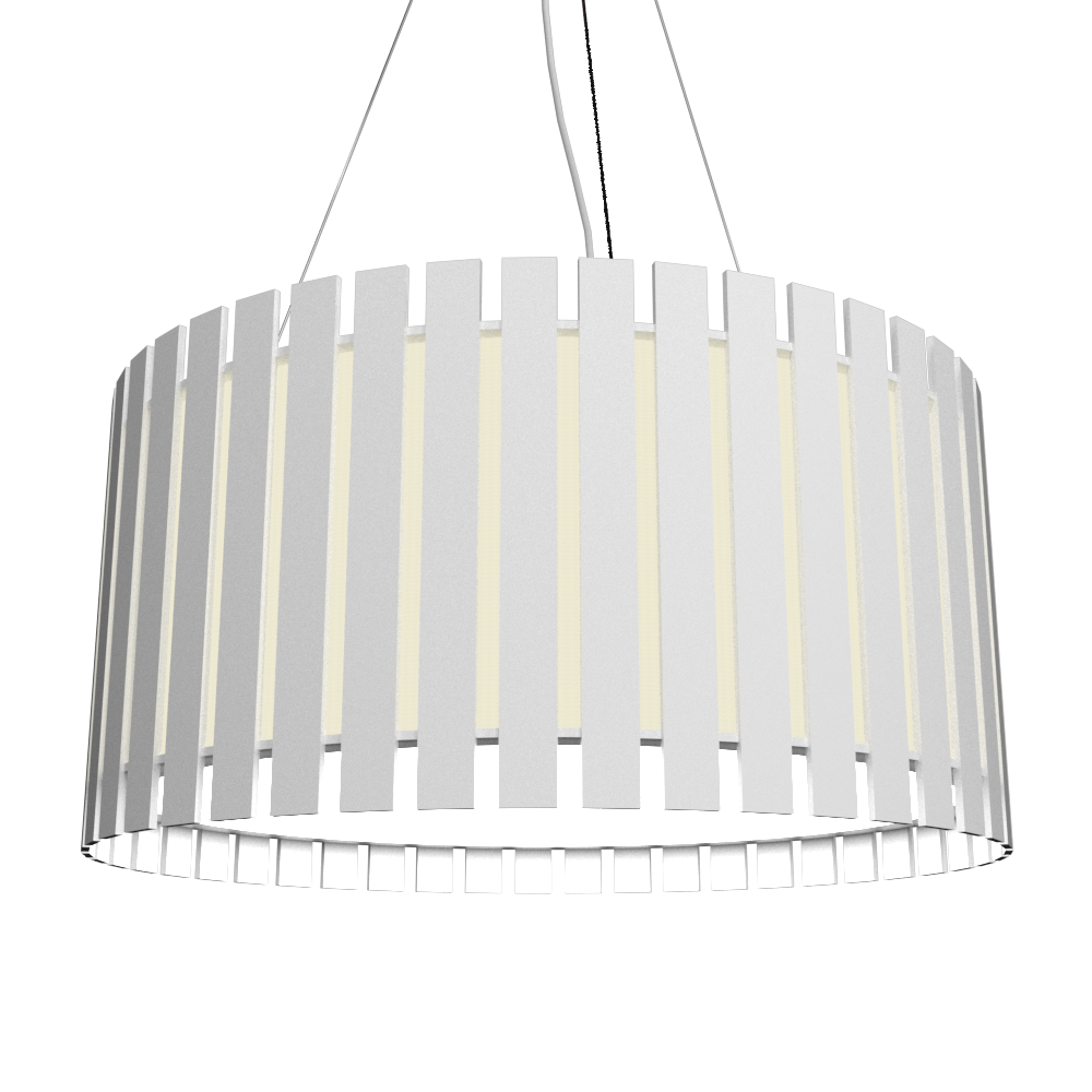 Pendente Accord Cilíndrico Ripado 29 watts 2700K Bivolt Ø500x220mm 1092LED