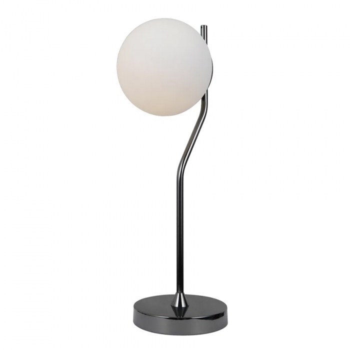 Abajur Bella Viva Cromo Negro e Branco 1L E27 Ø170x490mm SQ007B