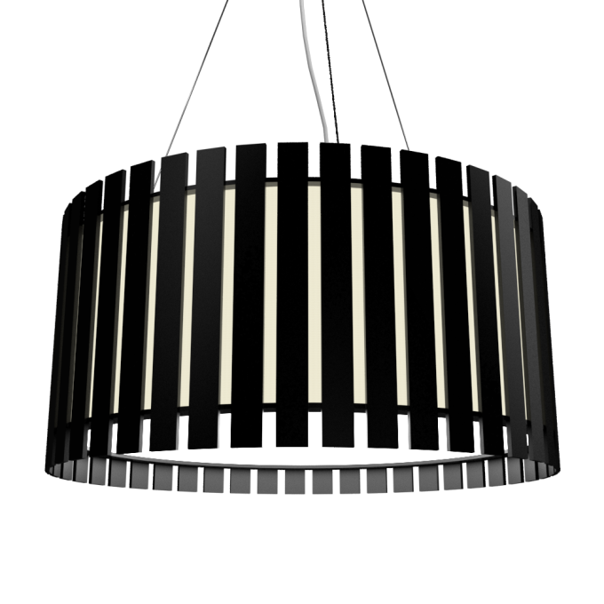Pendente Accord Cilíndrico Ripado 44 watts 2700K Bivolt Ø600x220mm 1093LED
