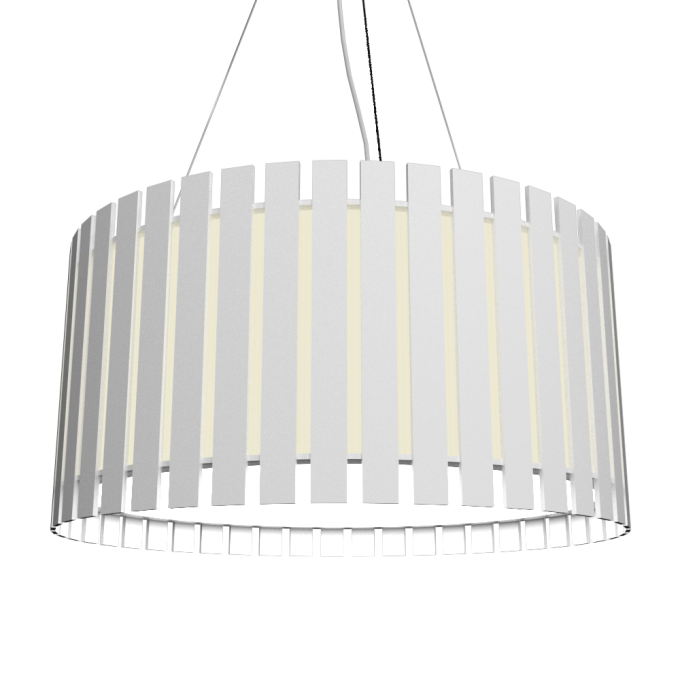Pendente Accord Cilíndrico Ripado 44 watts 2700K Bivolt Ø600x220mm 1093LED