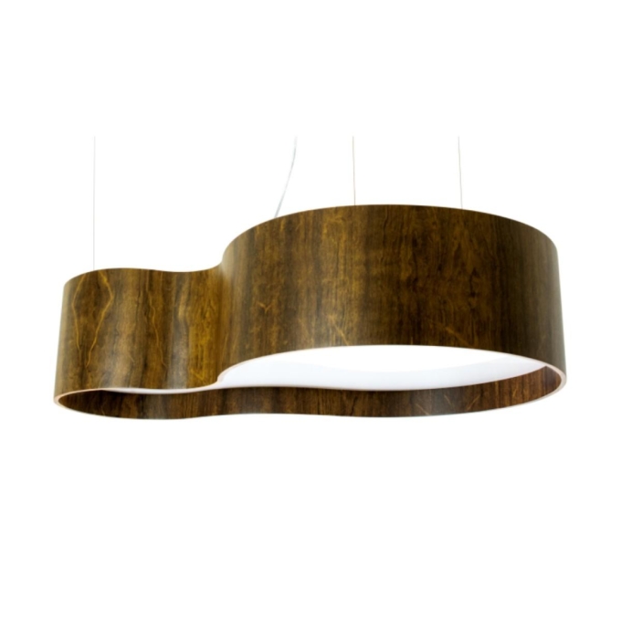 Pendente Accord Orgânico Semi Cilíndrico KS II 48 watts 2700K Bivolt 850x200x520mm 285LED