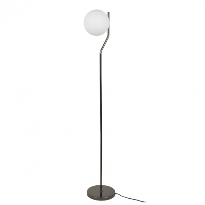 Coluna Bella Viva Cromo Negro e Branco 1L E27 Ø250x1600mm SQ008B