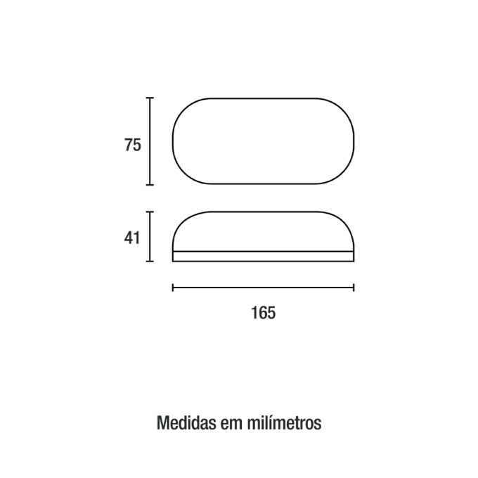 Arandela Tartaruga Preta Blumenau 8 watts 6500K Bivolt 165x75x41mm 15086016