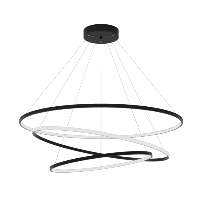 Pendente Montare Anello Triplo 65 watts Ø800x600x400mm 128864