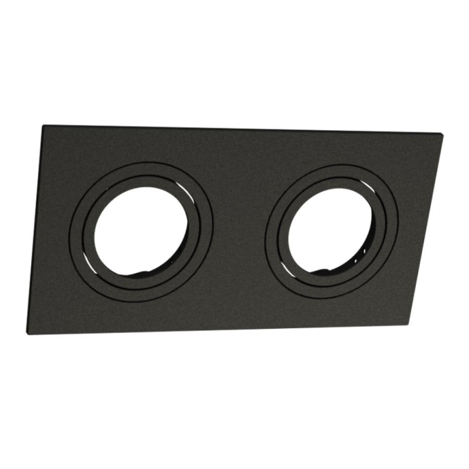 Spot Embutir Face Plana Moon Duplo AR70 Preto 127x245mm 1060580