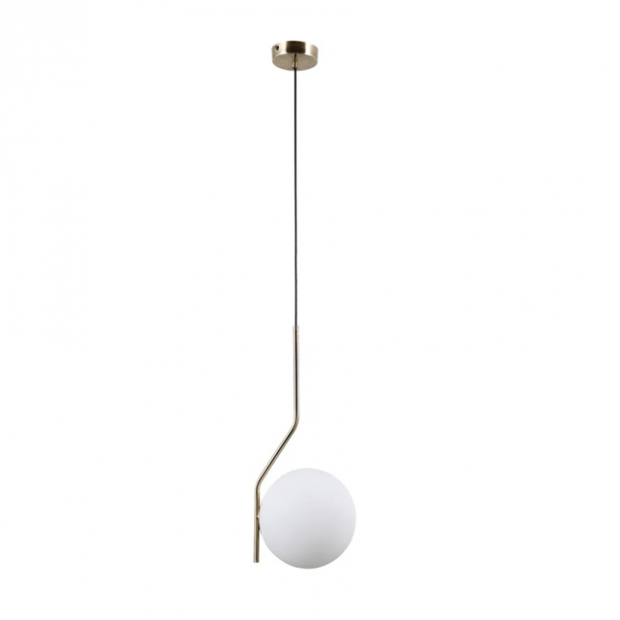 Pendente Bella Viva Dourado e Branco 1L E27 Ø160x450mm SQ006