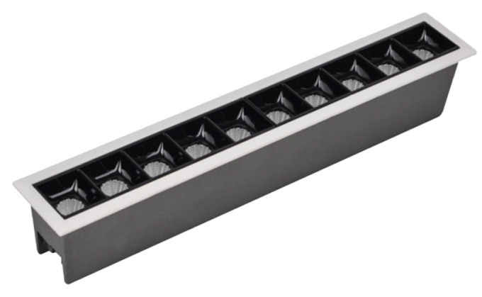 Spot Embutir Opus LED Soul 20 watts 4000K IRC90 30° IP20 280x44mm Branco e Fundo Preto OPS 83793
