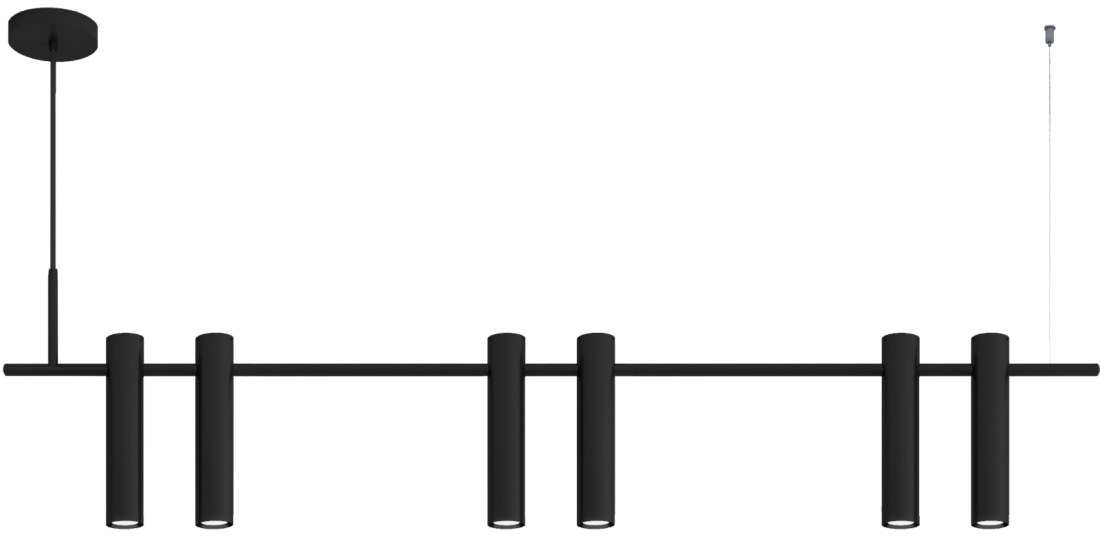 Pendente Montare Cetus 6L Mini Dicroica MR11 1200x100x250mm 317120