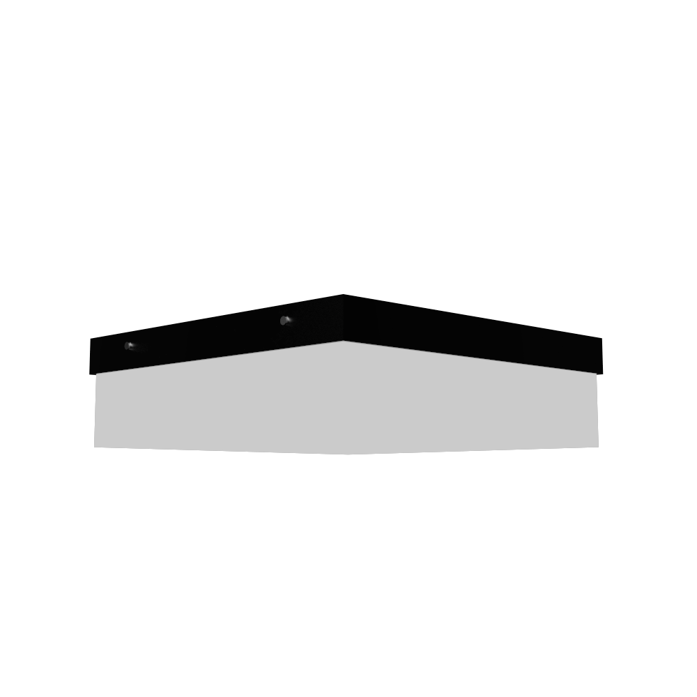 Plafon Accord Cachepot Madeira e Acrílico 33 watts 2700K Bivolt 500x500x120mm 566LED