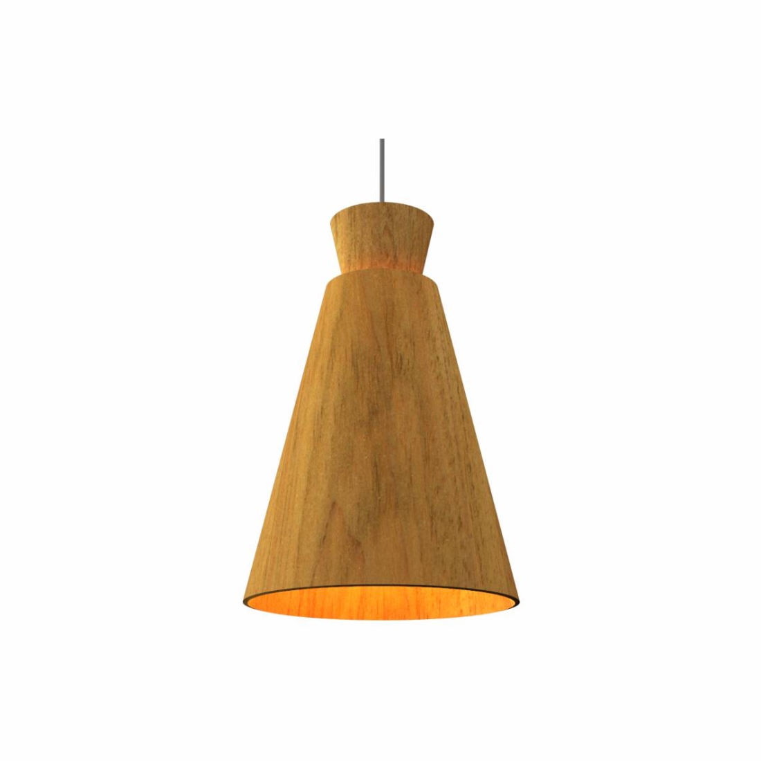 Pendente Accord Cônico Madeira 1L E27 Ø270x380mm 1473