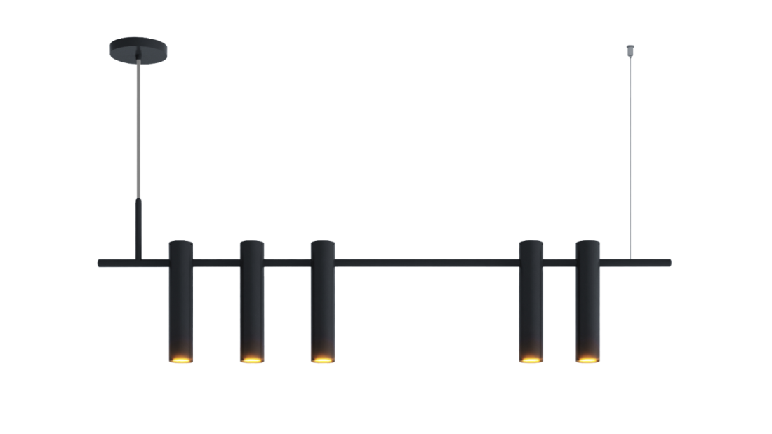 Pendente Montare Cetus 5L Mini Dicroica MR11 1200x100x250mm 315120