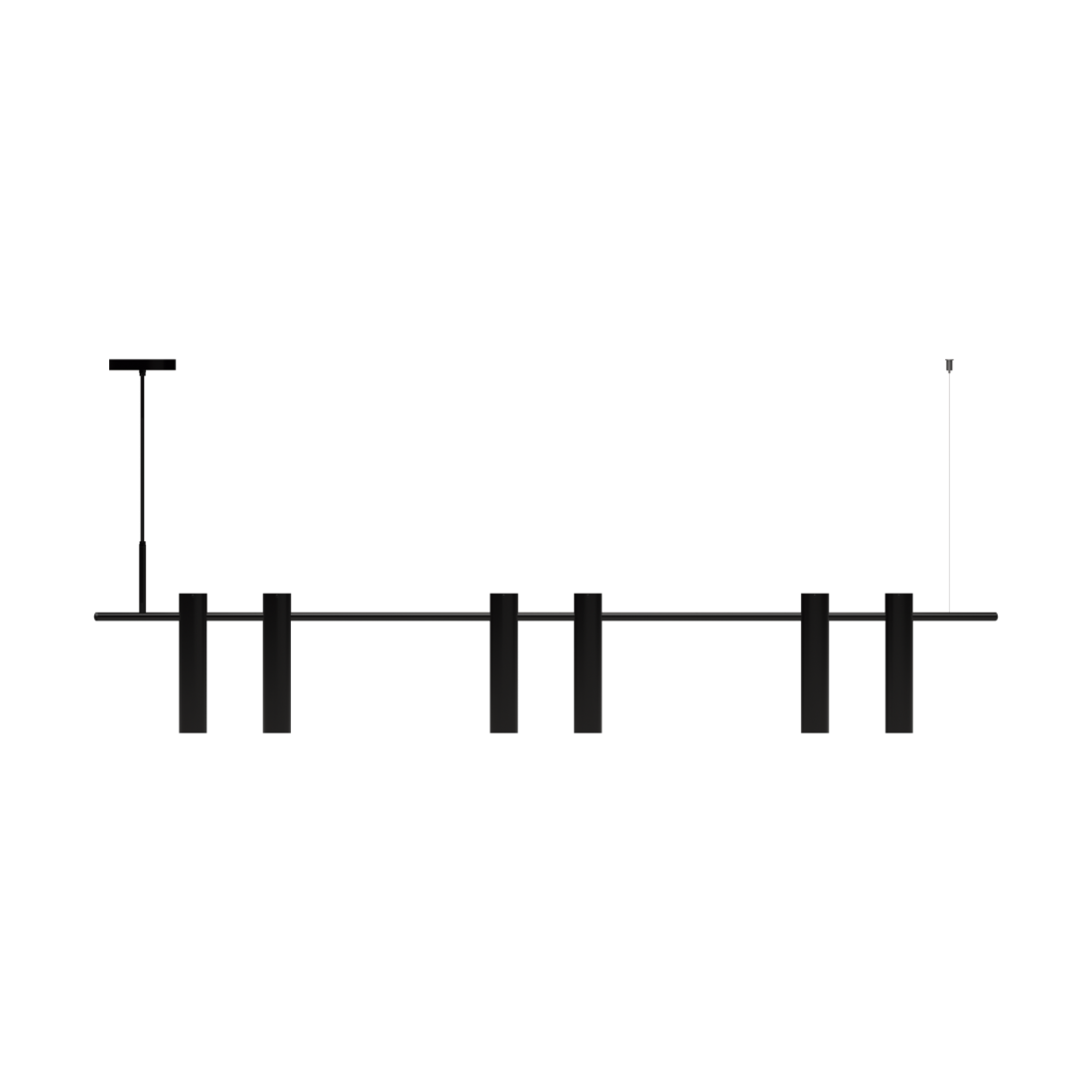 Pendente Montare Cetus 6L Mini Dicroica MR11 1600x100x250mm 317160