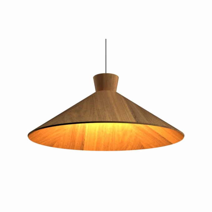 Pendente Accord Cônico Madeira 1L E27 Ø640x220mm 1475