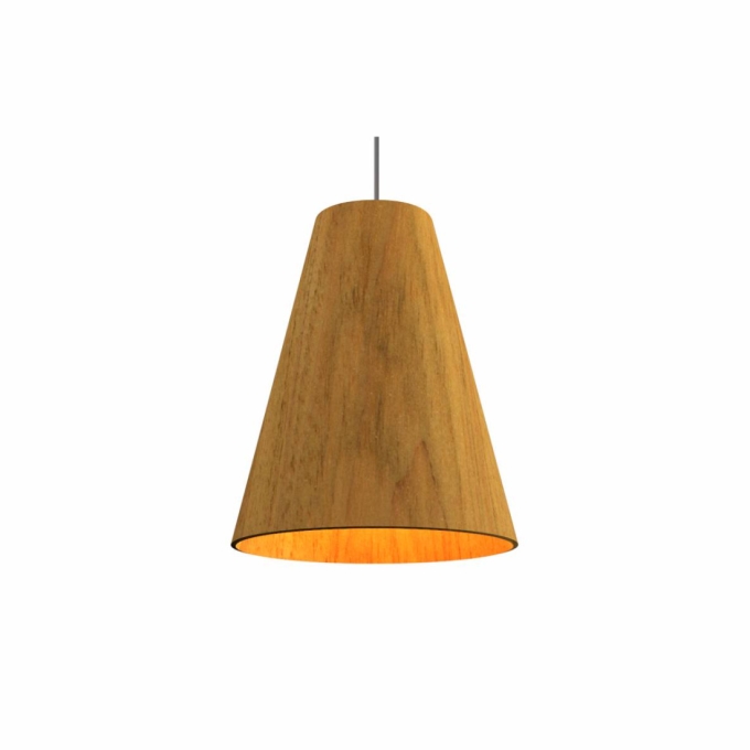 Pendente Accord Cônico Madeira 1L E27 Ø270x330mm 1483
