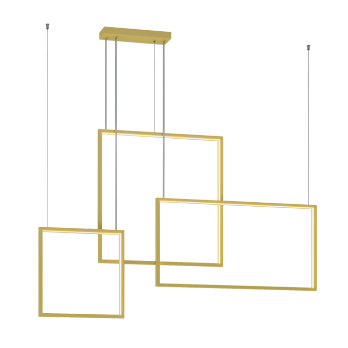 Pendente Montare Quadra Conjunto 73,6 watts 400/600/800mm 28610