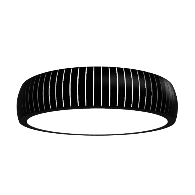 Plafon Accord Barril Ripado 17 watts 2700K Bivolt Ø500x150mm 5038LED