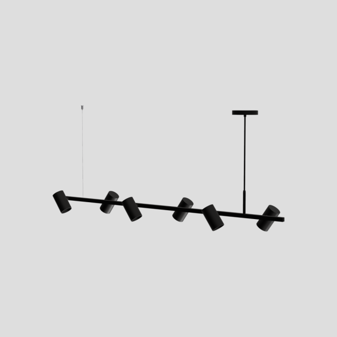 Pendente Montare Atria Plus 5L Dicroica MR16 1400x100x150mm 319140