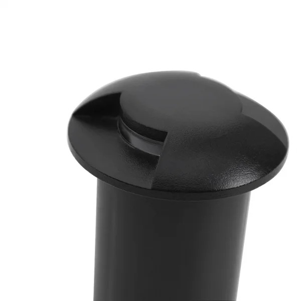 Embutido de Solo Nordecor Zola Preto Duplo Facho 1 watt 24° IP67 3000K Ø60x94mm 6241