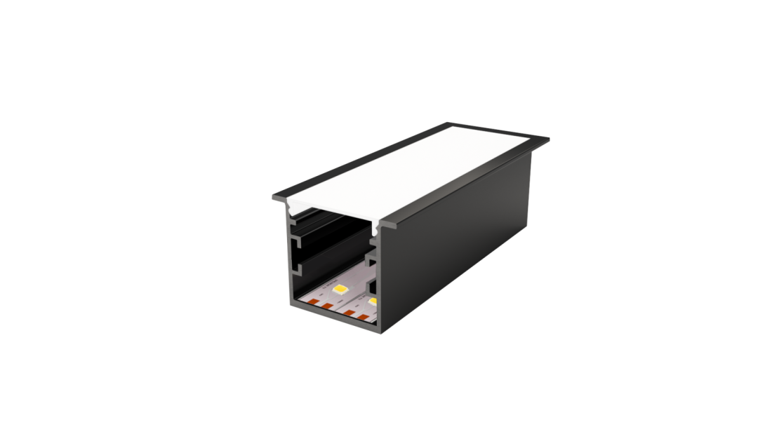 Perfil Embutido Sob Medida MK Iluminação 44,4x34,4mm (Somente Perfil) ALP08L