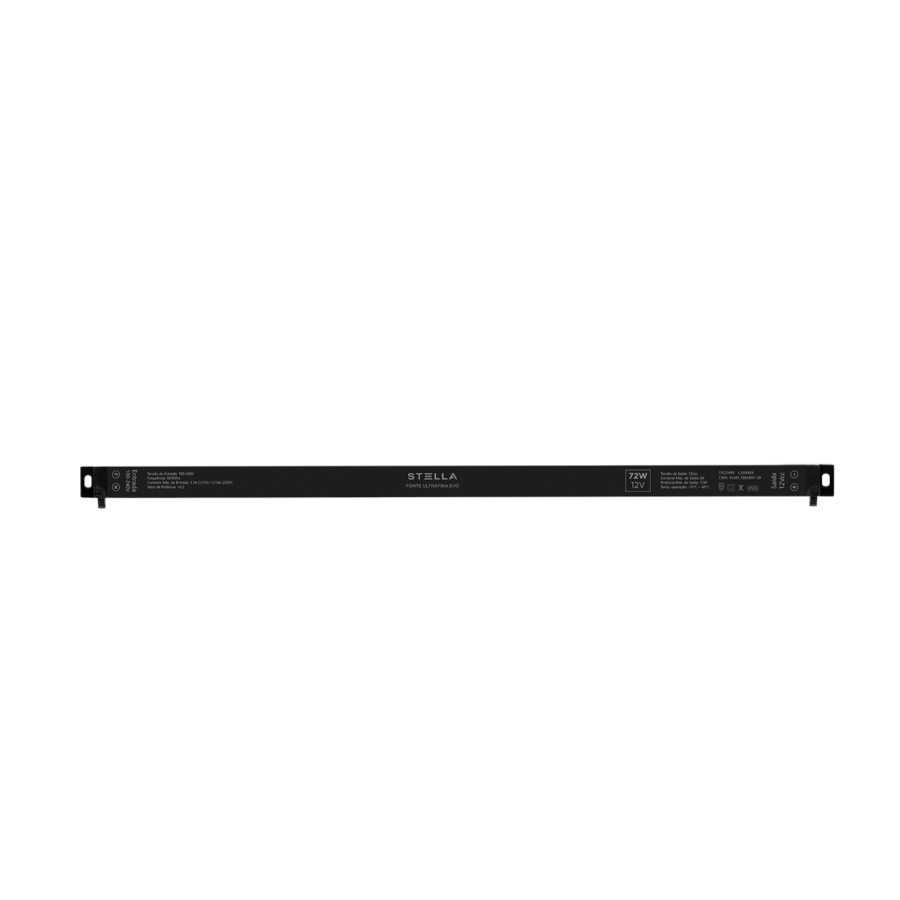 Fonte 12V Stella Ultrafina Evo 72 Watts IP20 Bivolt 422x16x18mm STL22695
