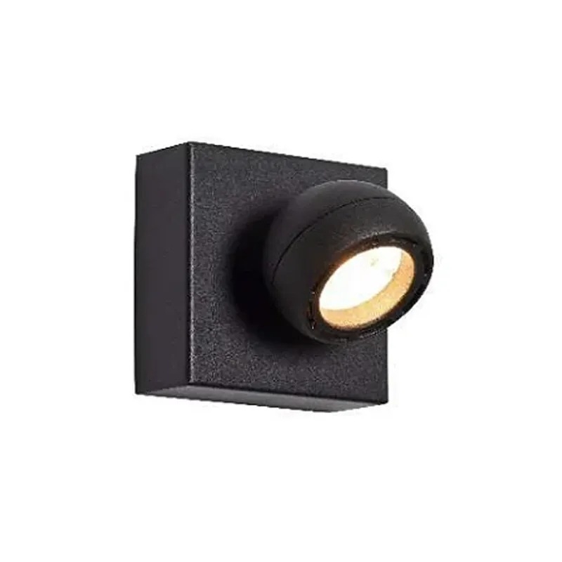 Arandela Starlux Akis Preto Fosco 5 watts 2700K Bivolt Ø100x120mm KZ009BK