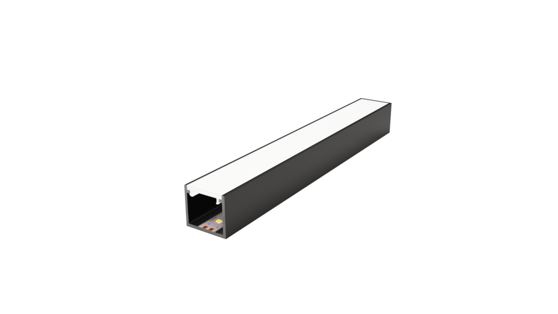 Perfil Sobrepor Sob Medida MK Iluminação Slim 12,9x11,8mm (Somente Perfil) ALP16