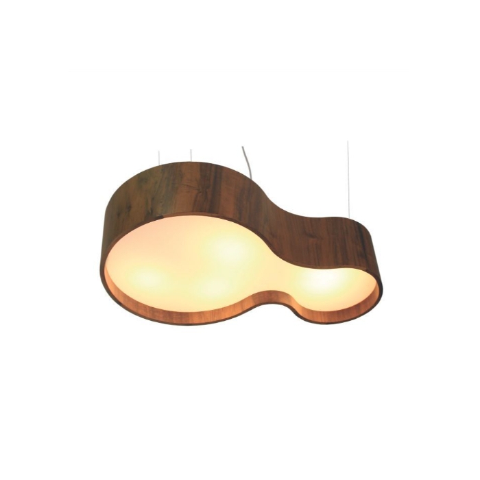 Pendente Fox Lustres Madeira Semi Cilíndrico 5L E27 210x840x520mm 520