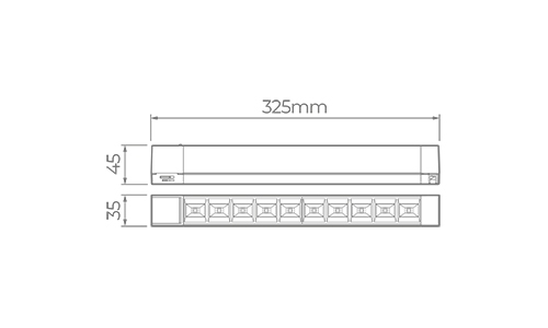 Luminária de Luz Pontual Stella Linha Trace Branco 14 watts 3000K Bivolt 325x45x35mm STL22466BR/30
