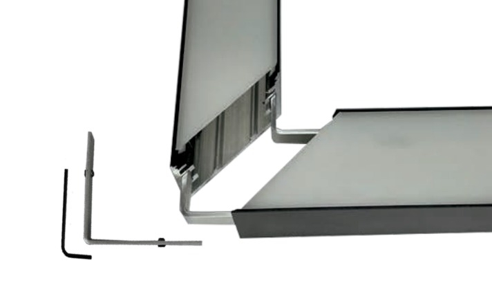Emenda 90 Graus para Perfil MK Iluminação KIT 2 Peças 15329